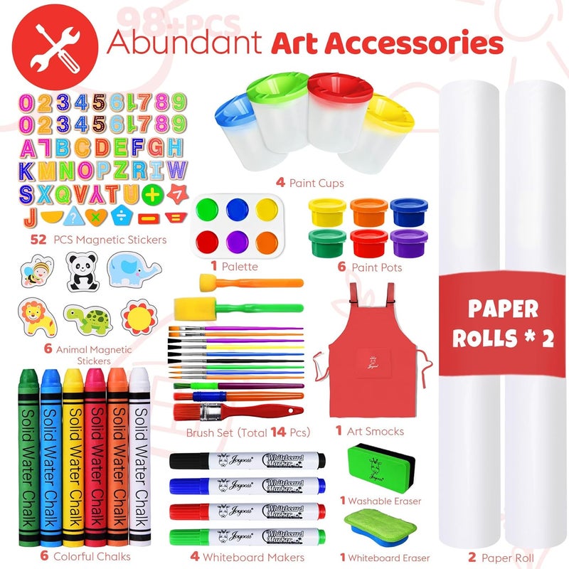 Joyooss Art Easel for Kids Easel for Toddlers,Christmas Gifts Adjustable Standing Wooden Toddler Easels Kid Dry Erase Board, Art Easel for Kids Age 2-4 4-8 9-12 Drawing Easels Girl Toys - Image 5